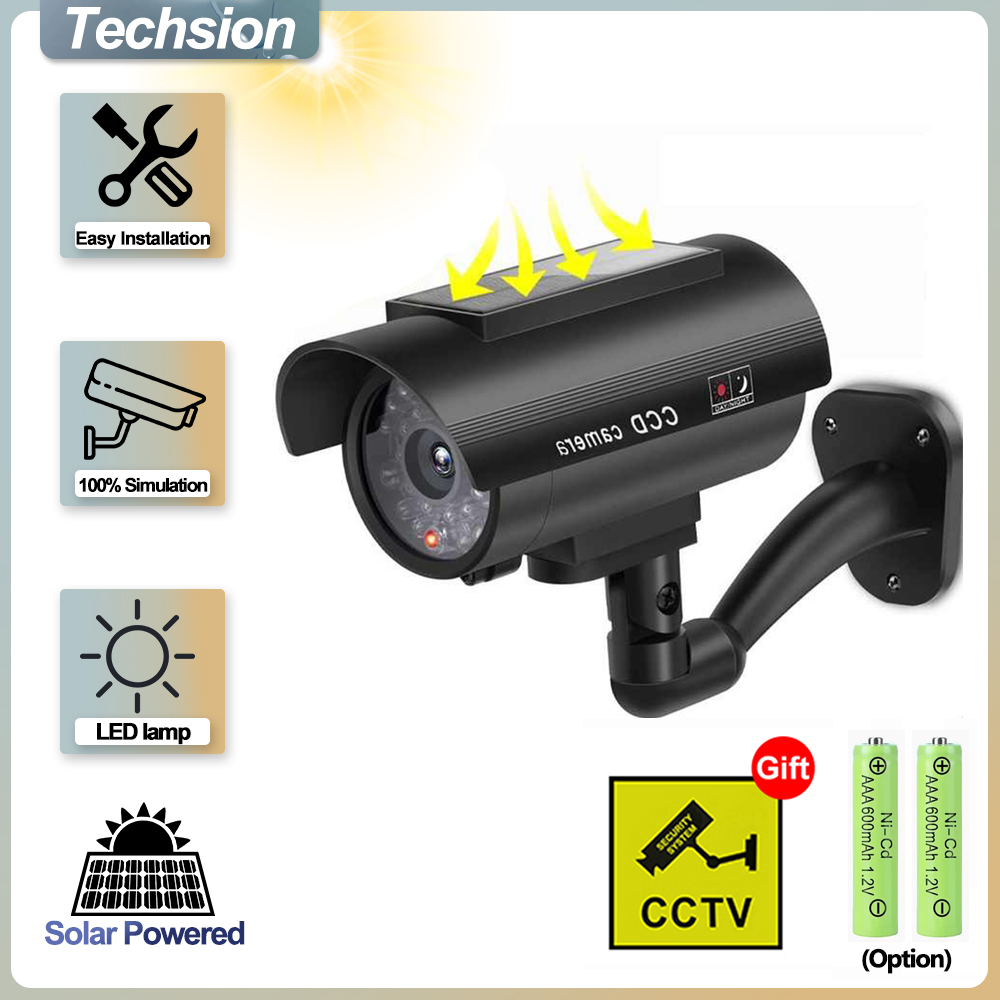 Home Security Indoor Cameras - Kamera pengawasan Dummy Panel Matahari, Kamera