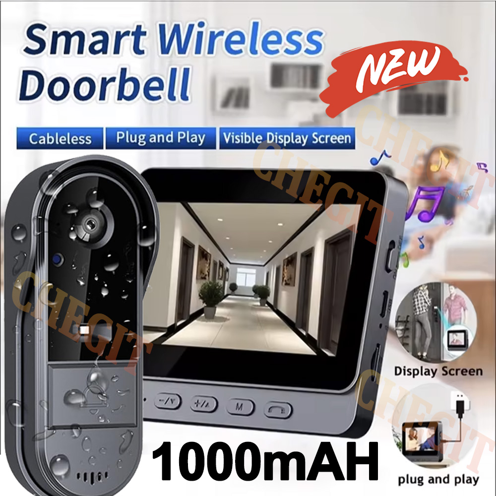 Home Security Blink - Bel Pintu Wifi Nirkabel Kamera 1080P