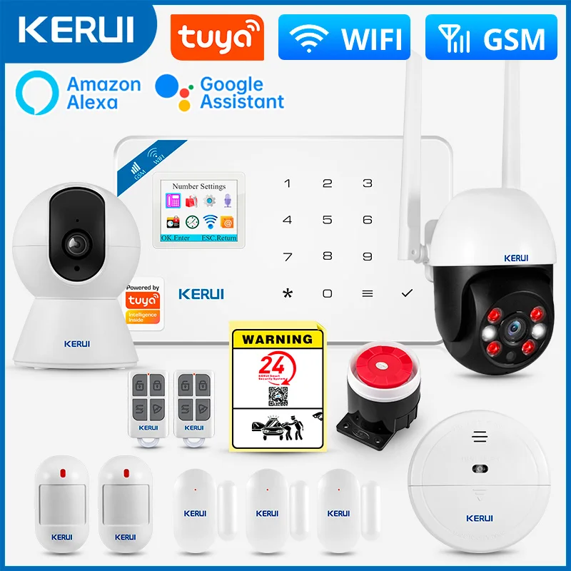 Home Security Indoor Cameras - KERUI W181 Sistem Alarm Keamanan Rumah