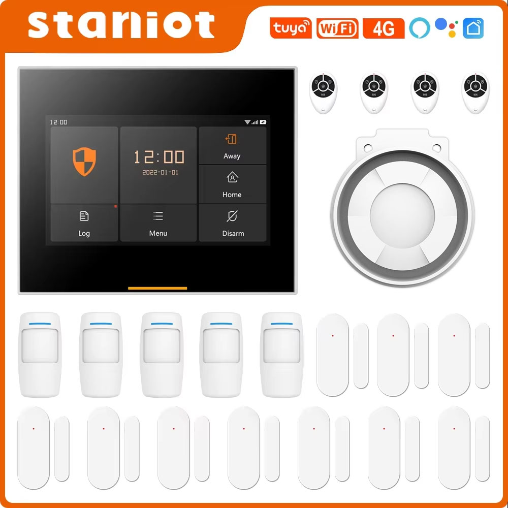 Home Security System Installation - Staniot 433MHz Wireless Wifi 4G Sistem