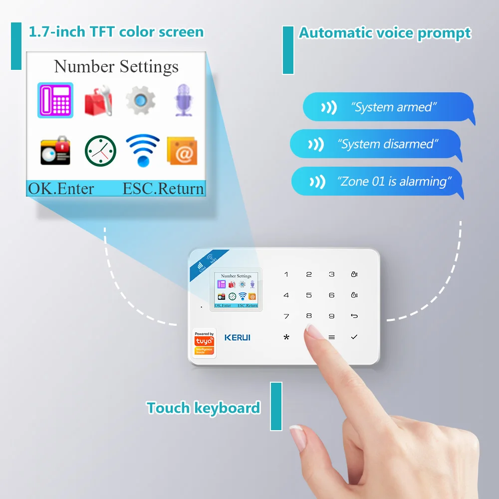 KERUI W181 Sistem Alarm Keaman - Home Security Indoor Cameras ulasan dan harga