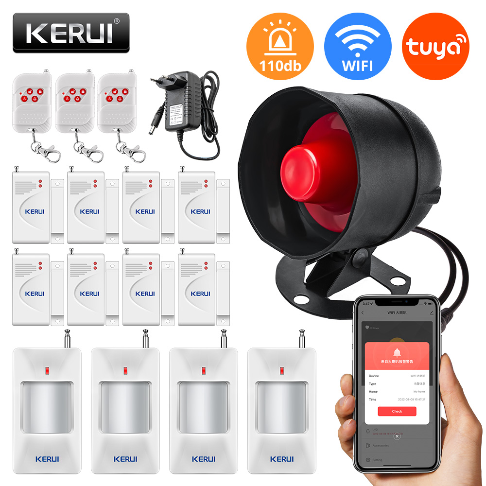 KERUI Tuya Speaker keras WIFI, - Home Security System Installation ulasan dan harga