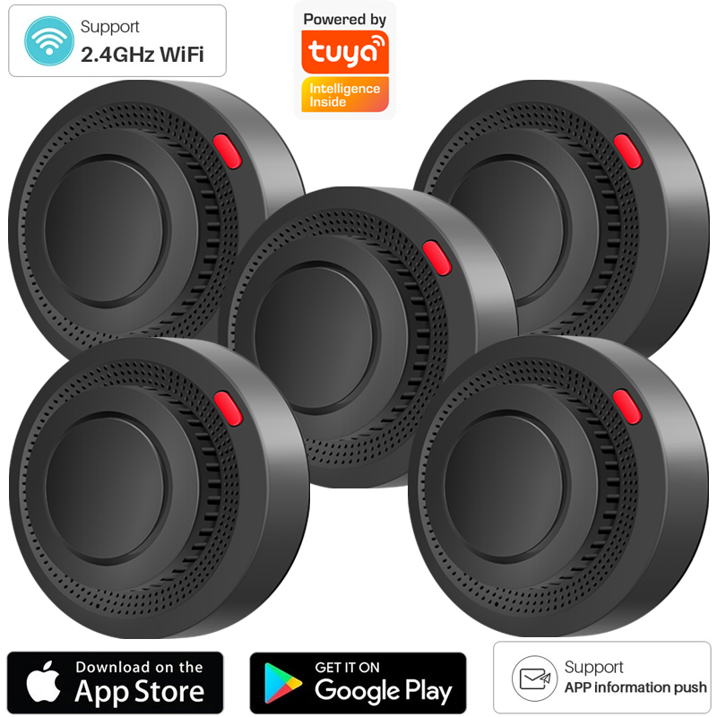 Detektor Asap WiFi 2.4G Sensor - Home Security System Installation ulasan dan harga