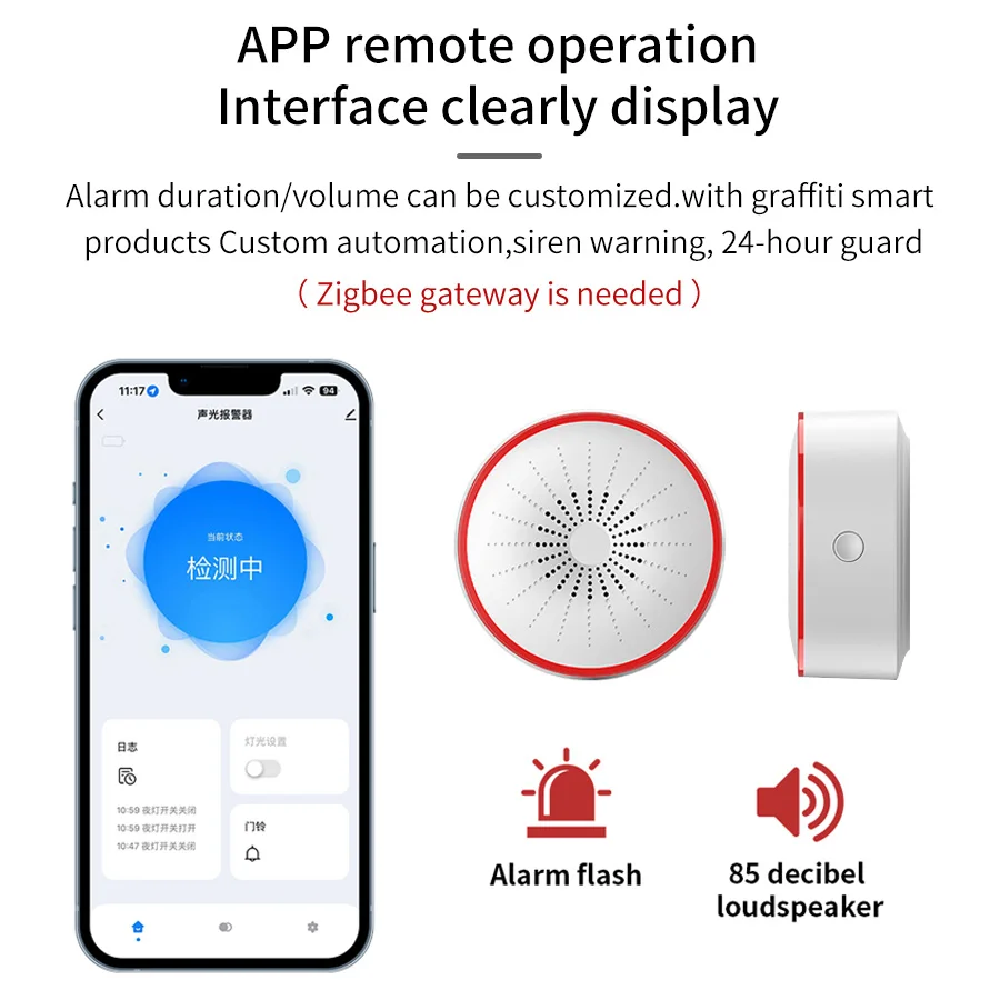 Tuya WiFi ZigBee Alarm Sirene  - Home Security Blink ulasan dan harga